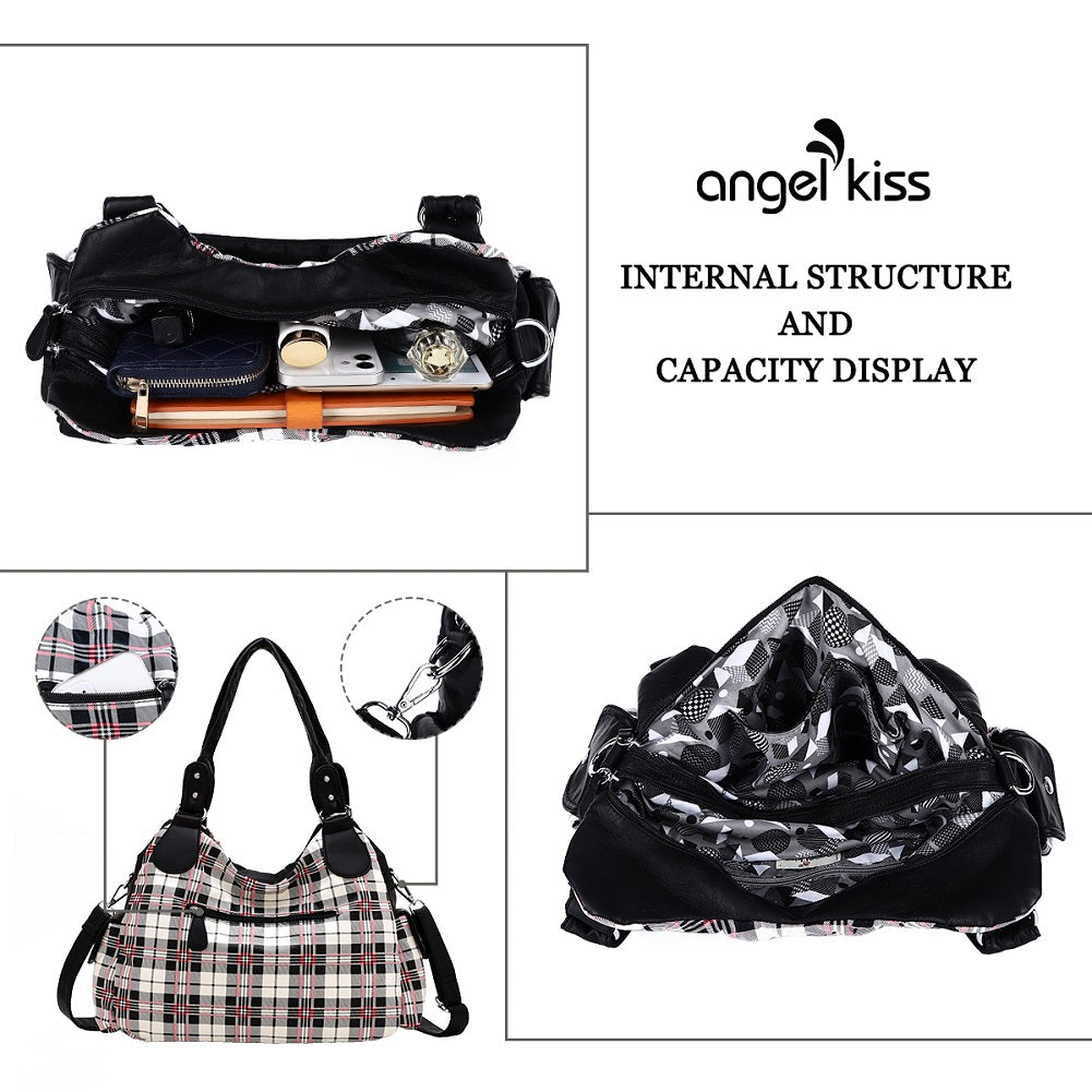 Fashion Washed Leather Bobo Shoulder Bag-Angelkiss Bag