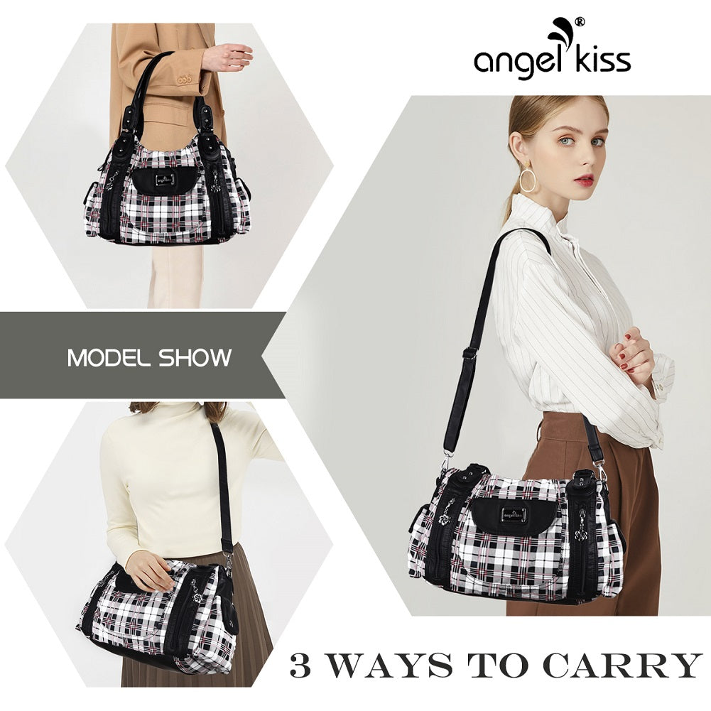 Fashion Washed Leather Bobo Shoulder Bag-Angelkiss Bag