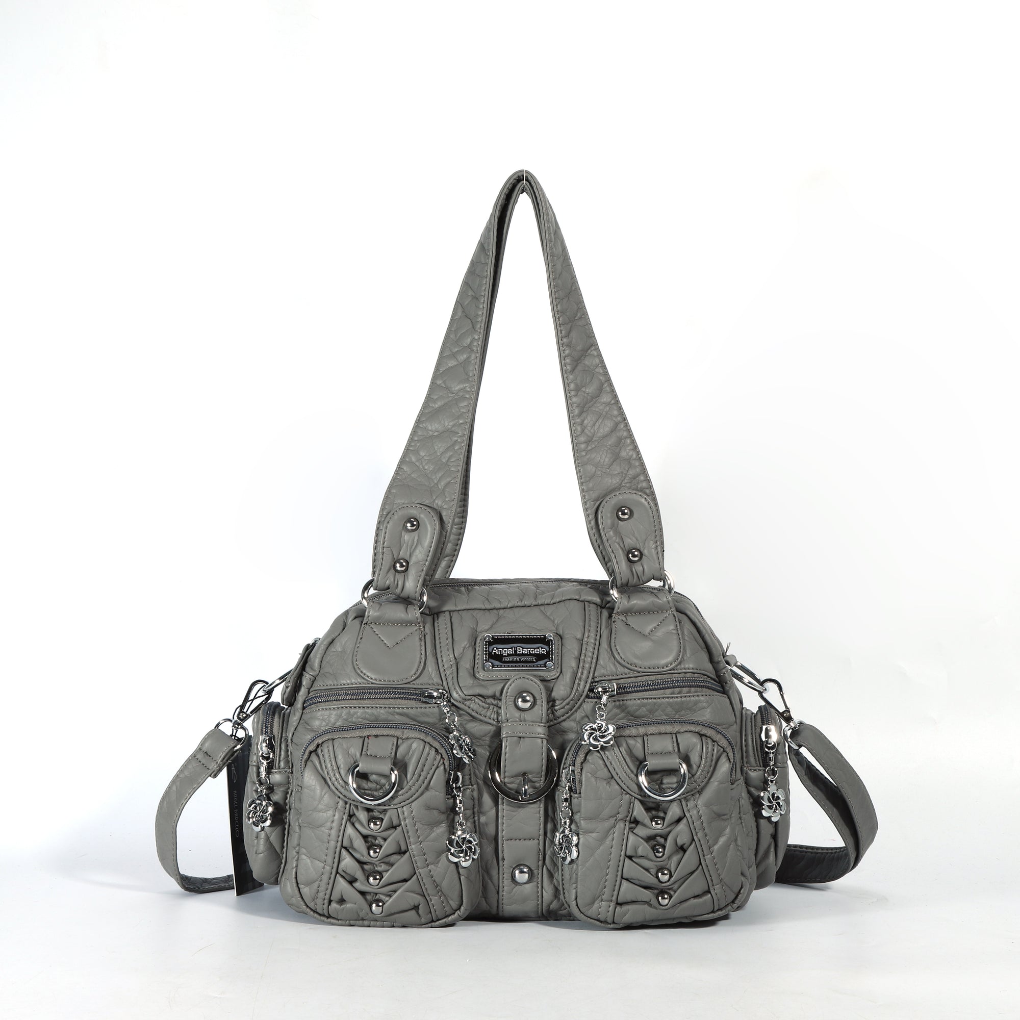 Washed Desigher Handbag For Women with Multi pockets-Angelkiss Bag