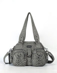 Washed Desigher Handbag For Women with Multi pockets-Angelkiss Bag