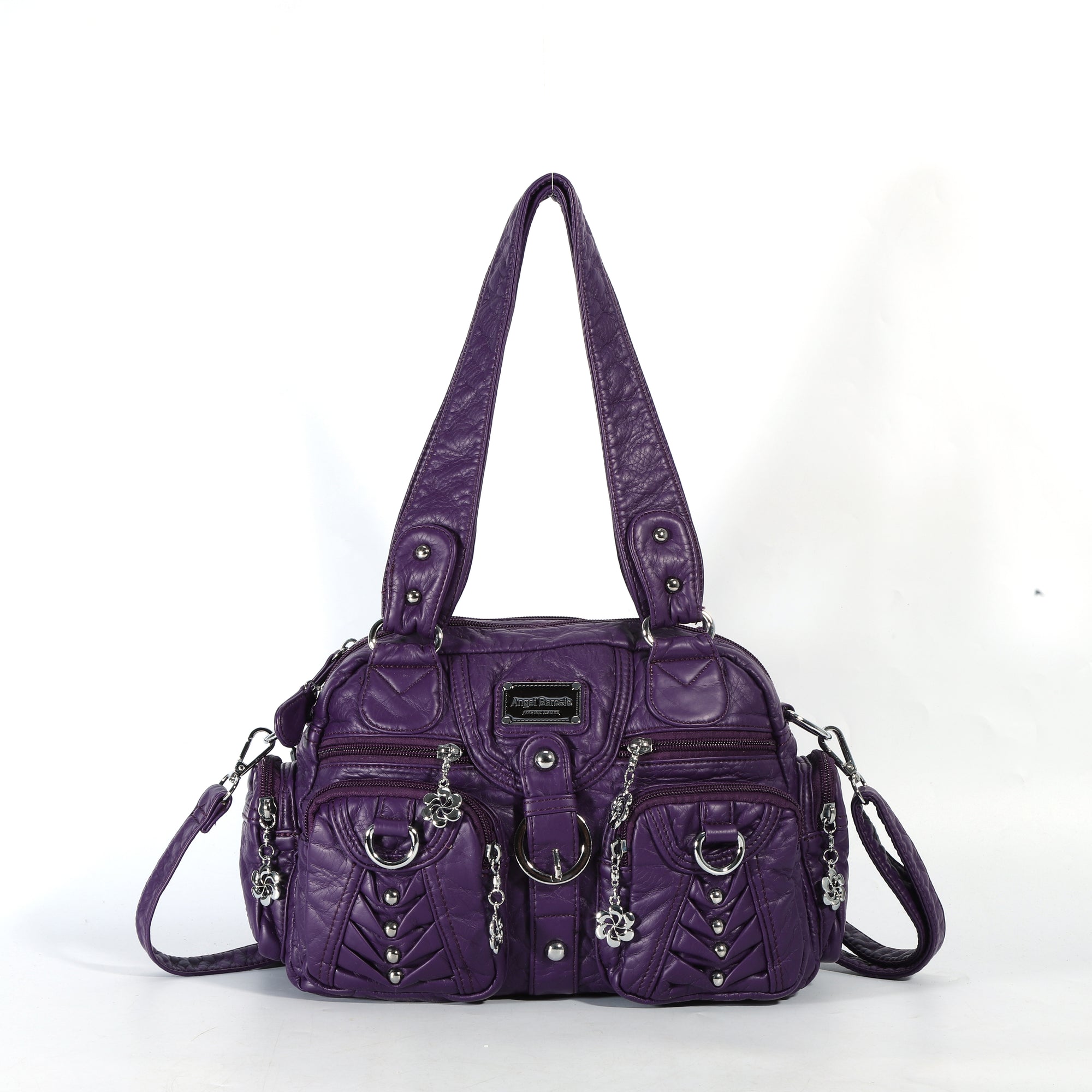 Washed Desigher Handbag For Women with Multi pockets-Angelkiss Bag