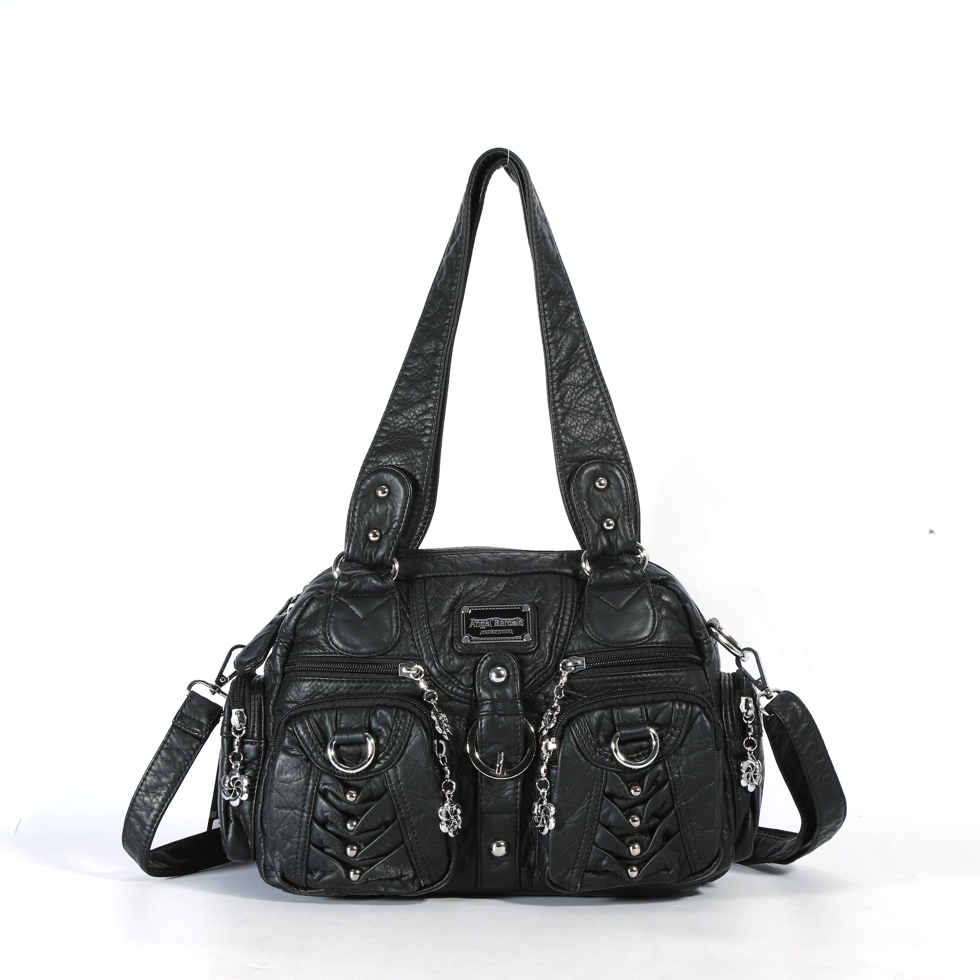 Washed Desigher Handbag For Women with Multi pockets-Angelkiss Bag