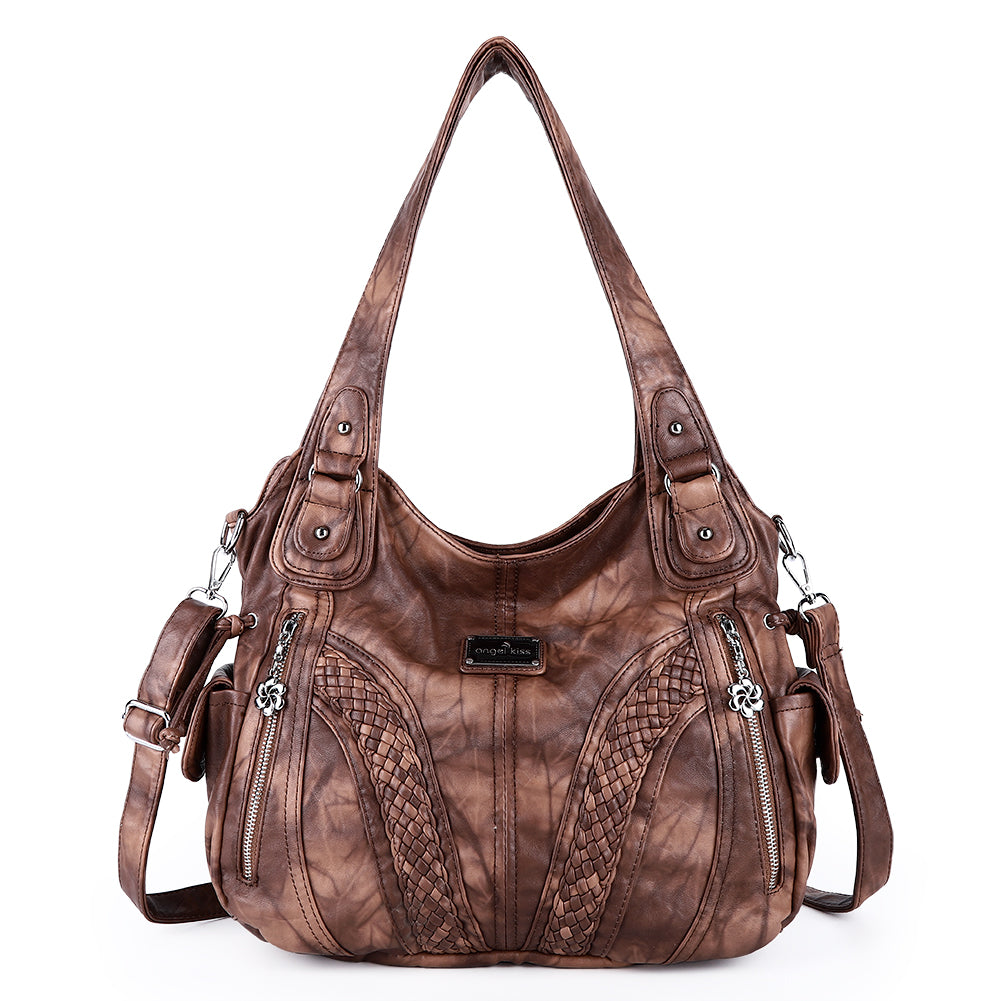 washed tie-dye design Daily women simple unique hobo handbag-Angelkiss Bag