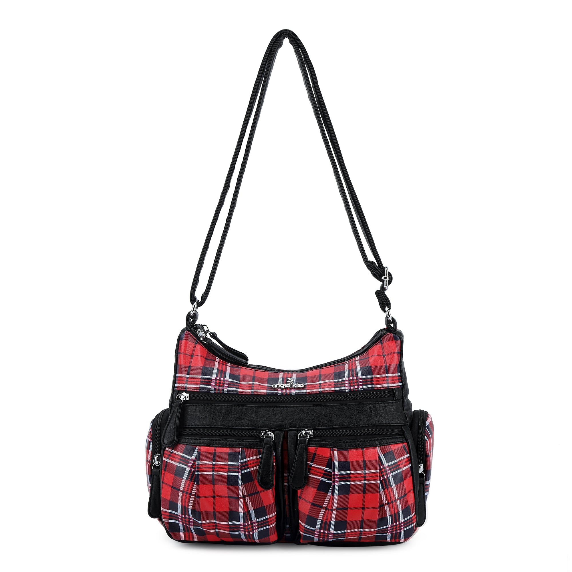 plaid art chic crossbody bag /handbag-Angelkiss Bag