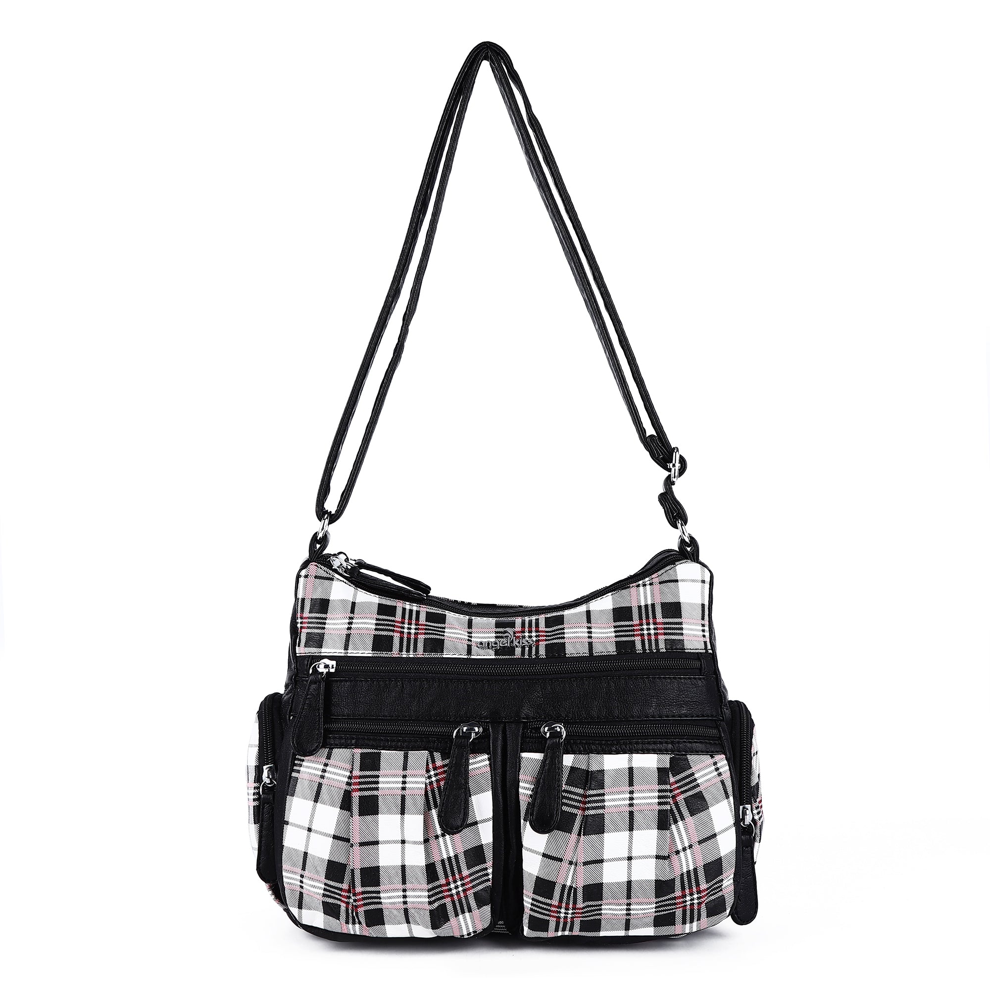 plaid art chic crossbody bag /handbag-Angelkiss Bag