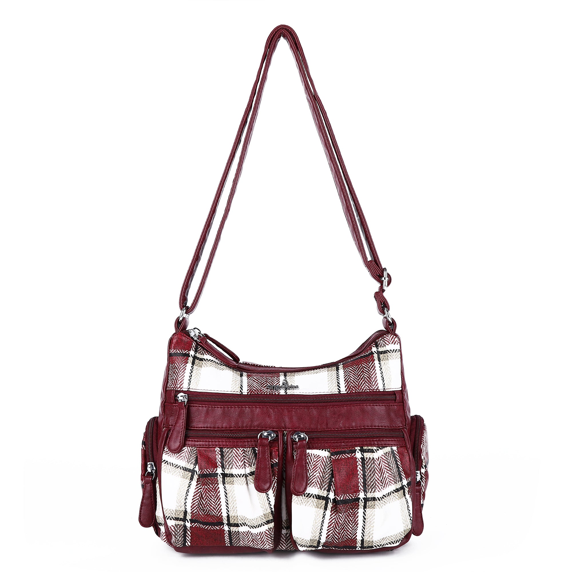 plaid art chic crossbody bag /handbag-Angelkiss Bag