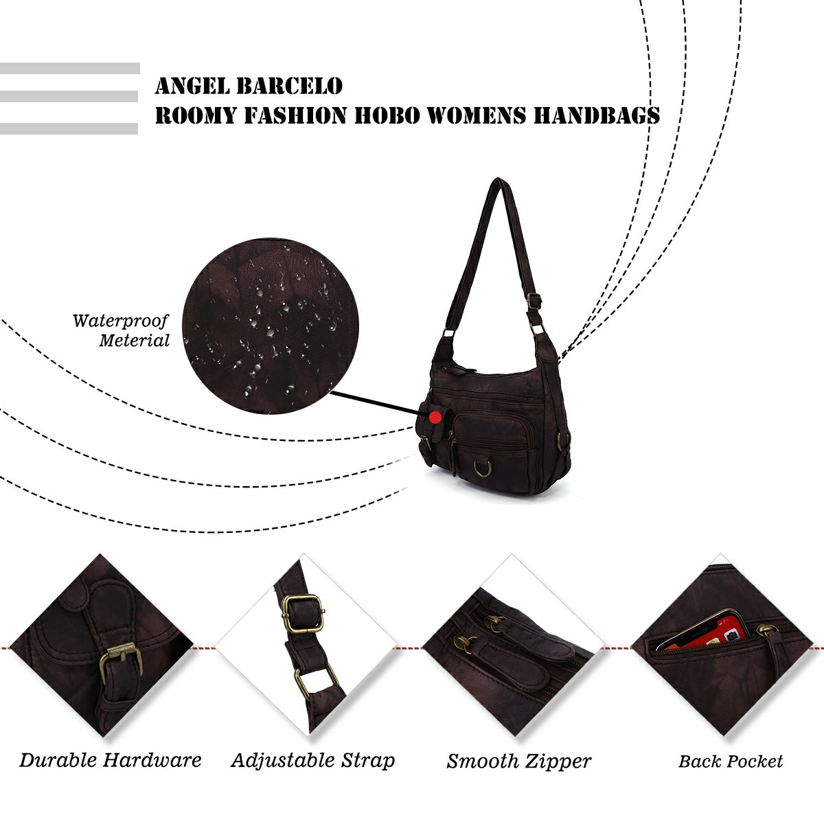 tie-dye Minimalist  Adjustability Daily tote bag-Angelkiss Bag