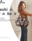 washed Leopard print Daily women Comfort hobo handbag