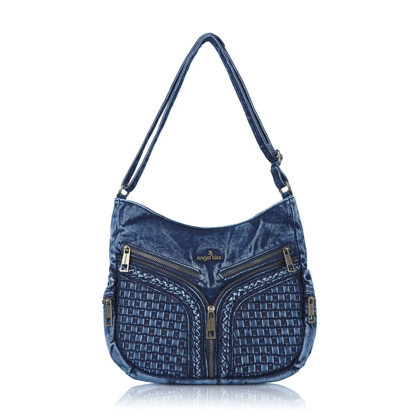 Large Size Street-Style Vintage Washed Denim Bag for Women