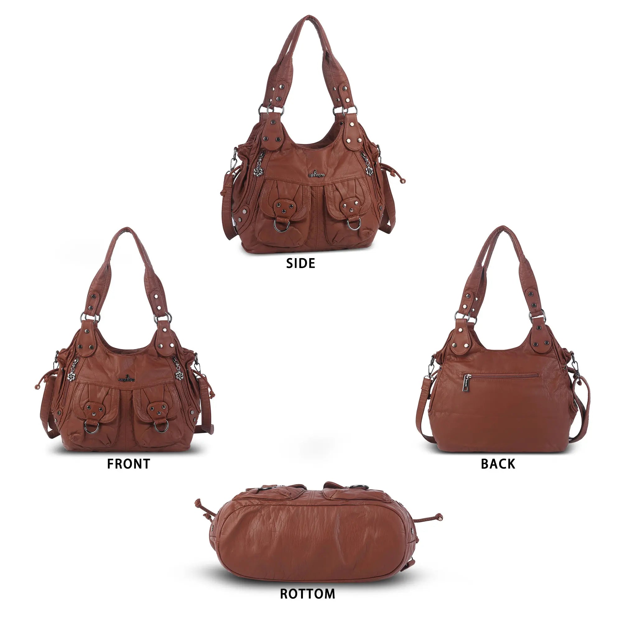 Angelkiss Urban Wash Leather Shoulder Bag
