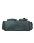 Vintage Multi-Pocket Slouchy Shoulder Bag with Utility Detail