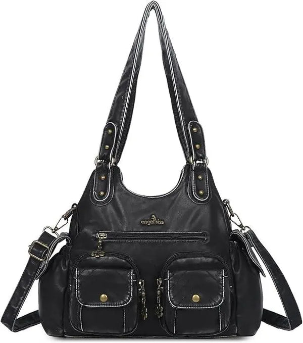 AngelKiss Tie-Dye Artistic Handbag with Crossbody Strap