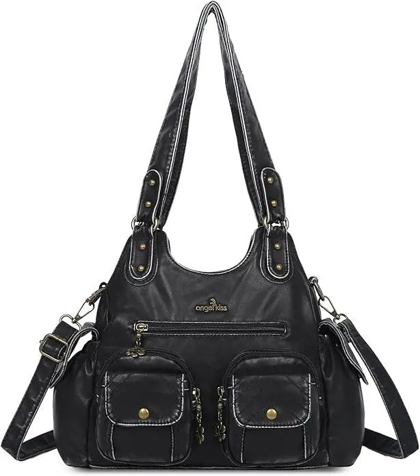 AngelKiss Tie-Dye Artistic Handbag with Crossbody Strap