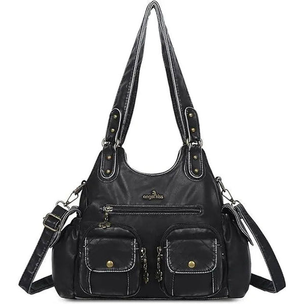 AngelKiss Tie-Dye Artistic Handbag with Crossbody Strap