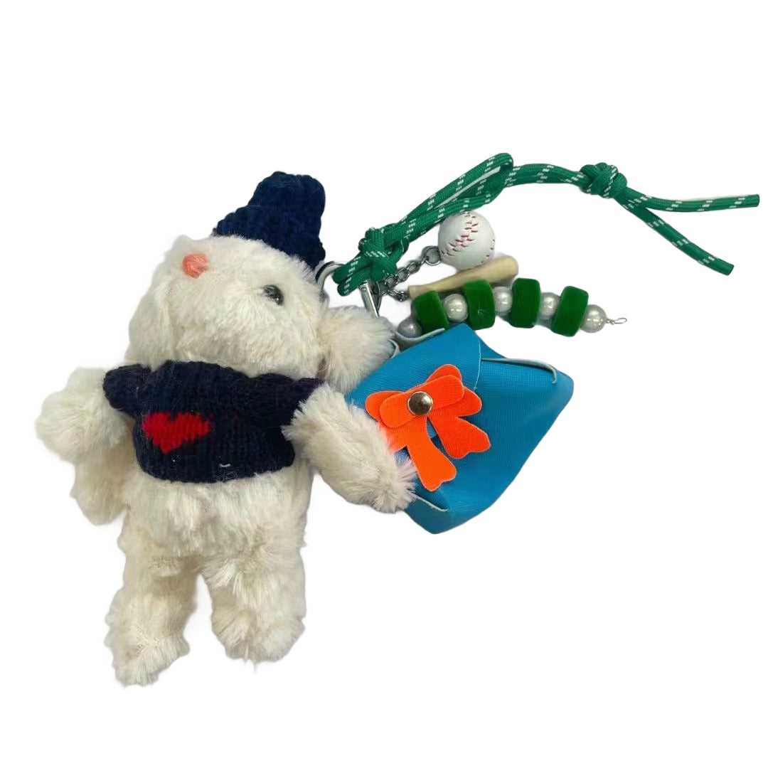 Teddy Bear - Mini bag with detachable combination hangings-Angelkiss Bag