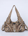 Hobo Bum Shoulder Bag, wash nylon leopard multi-purpose design shoulder bag