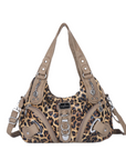 Hobo Bum Shoulder Bag, wash nylon leopard multi-purpose design shoulder bag