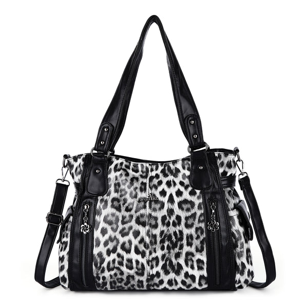 Angel Kiss Lady Leopard Print Handbag