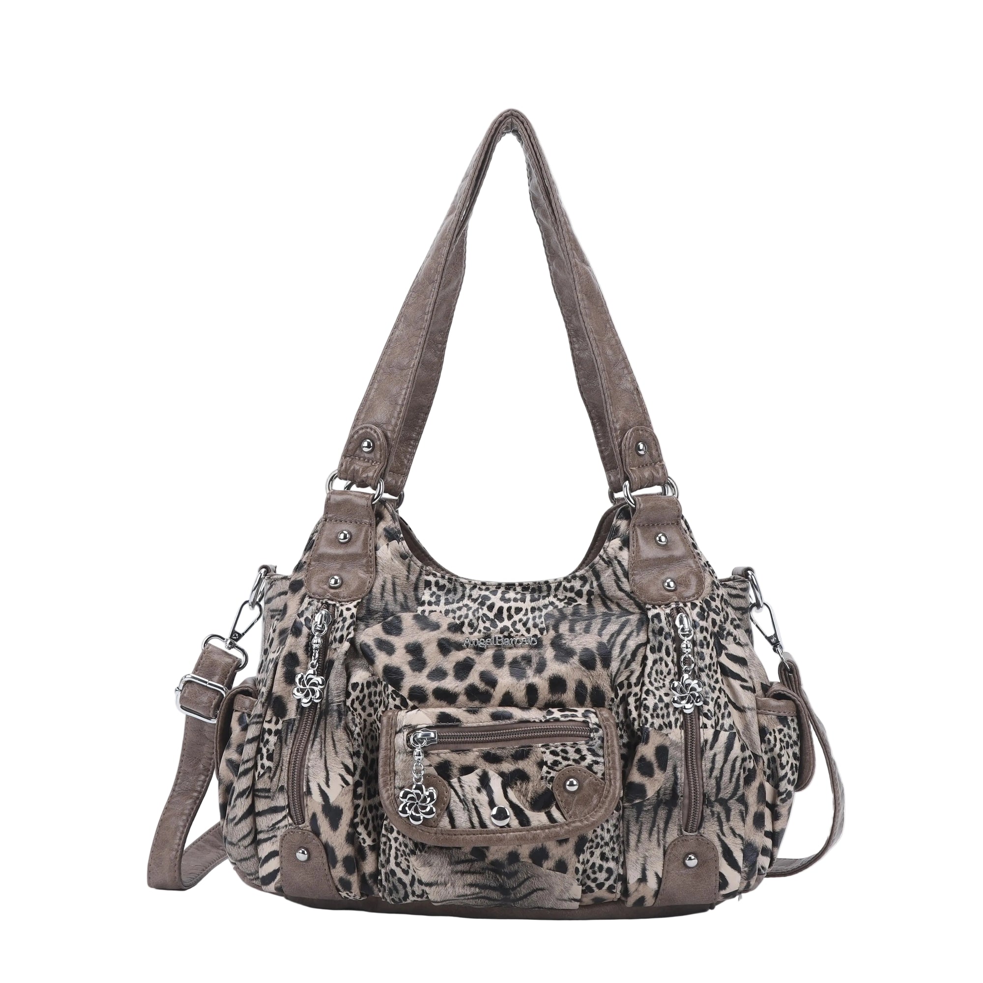 Tie-dye absorbent PU leather shoulder bag for women