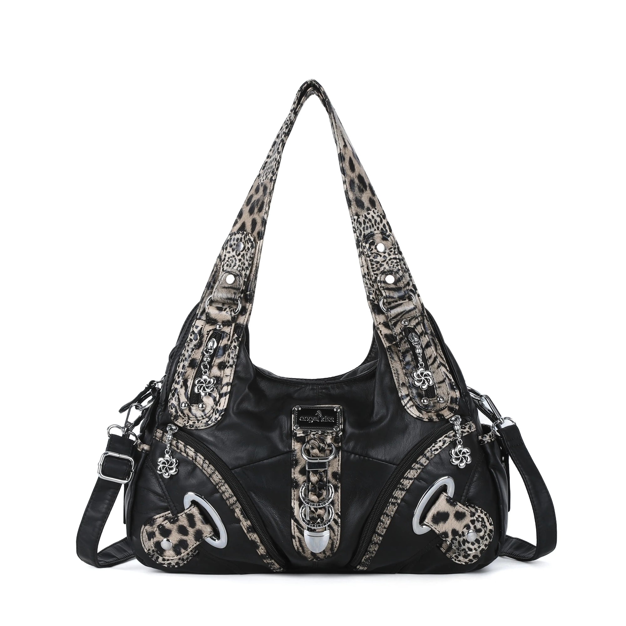 Hobo Bum Shoulder Bag, wash nylon leopard multi-purpose design shoulder bag