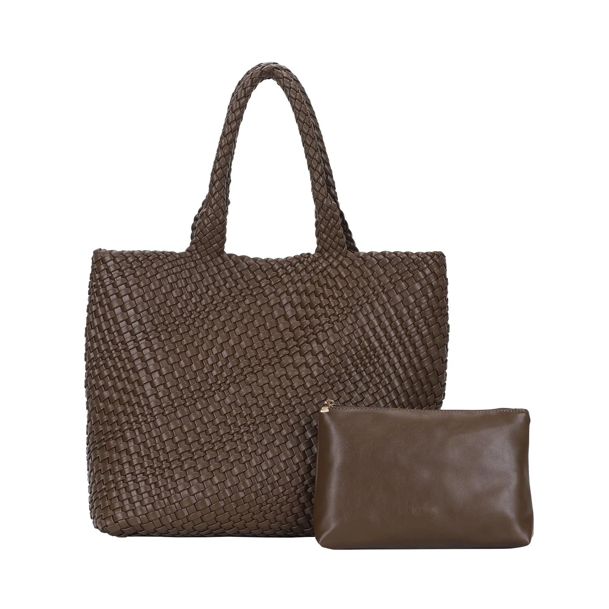 Angelkiss PU Leather Tote Bag with Pouch – Elegant Everyday Handbag