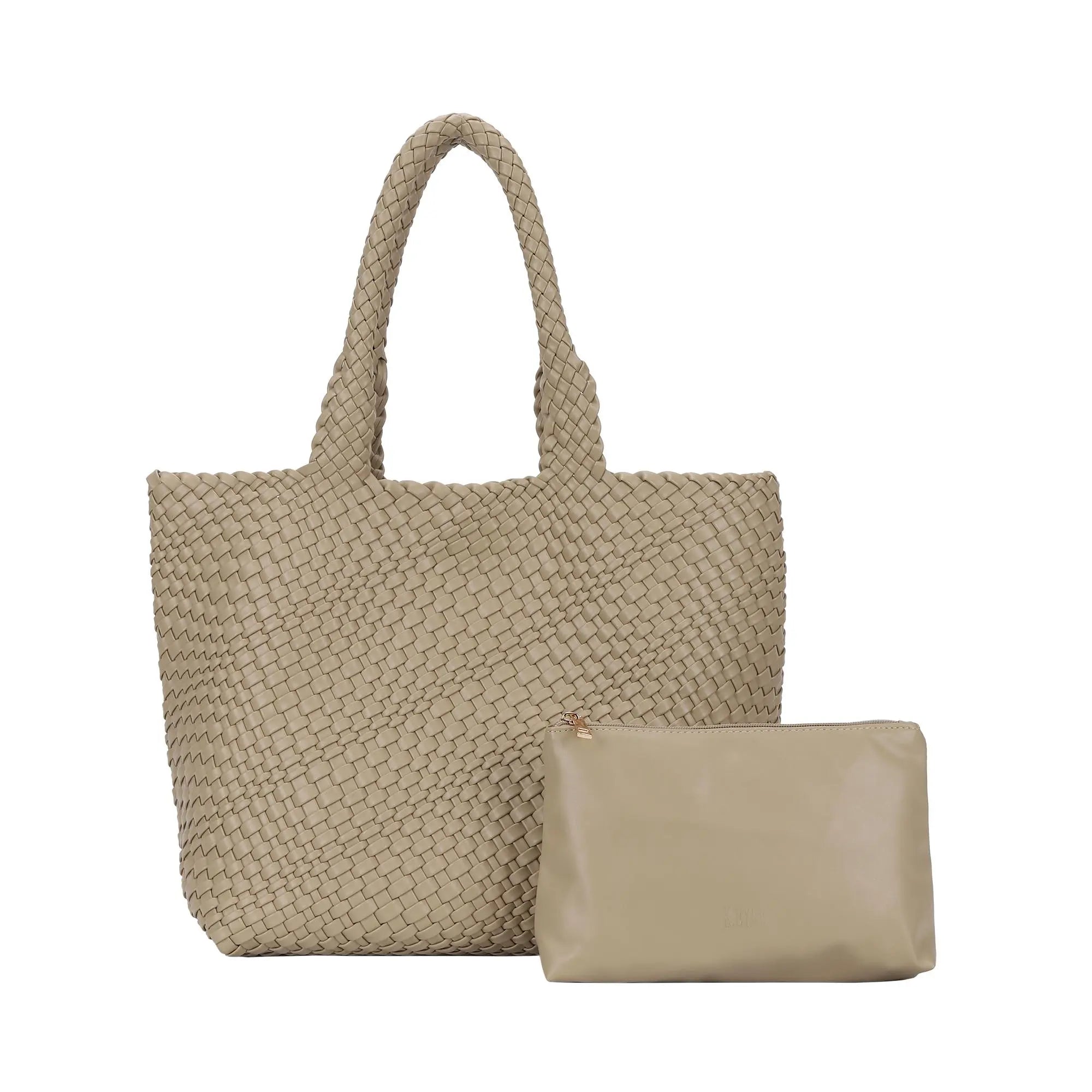 Angelkiss PU Leather Tote Bag with Pouch – Elegant Everyday Handbag