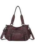Vintage Studded Vegan Leather Everyday Bag | Custom Hardware