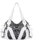 washed Leopard print Daily women Comfort hobo handbag