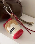 Cute Plush Coffee Cup Keychain
