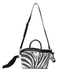 Minimalist art zebra shape tote/crossbody bag