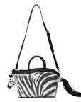 Minimalist art zebra shape tote/crossbody bag