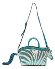 Minimalist art zebra shape tote/crossbody bag