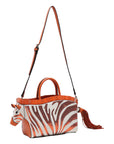 Minimalist art zebra shape tote/crossbody bag