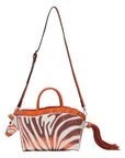 Minimalist art zebra shape tote/crossbody bag