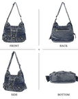 Ladies personality chic vintage backpack/satchel shoulder bag