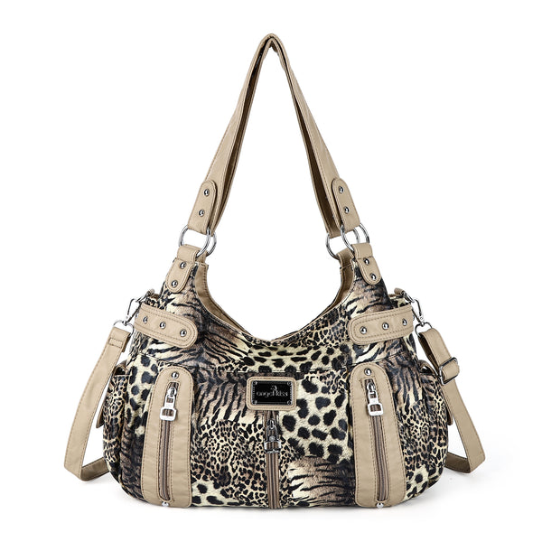 Fashion Large Capacity Leopard Print Shoulder Hobo Bag
