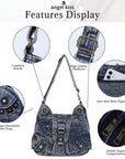 Ladies personality chic vintage backpack/satchel shoulder bag