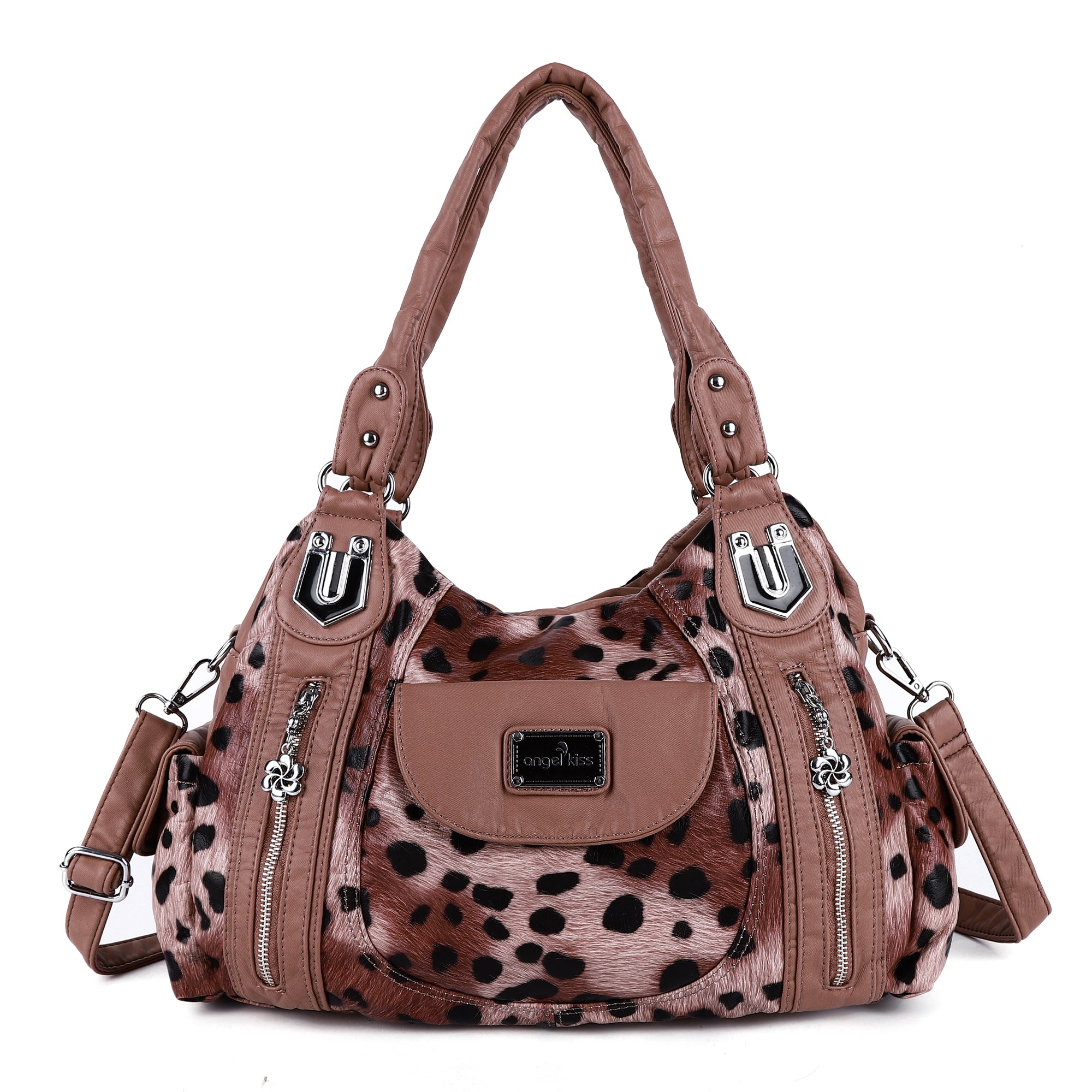 Women  handbag with High Quality Washed PU Multi-function Bag