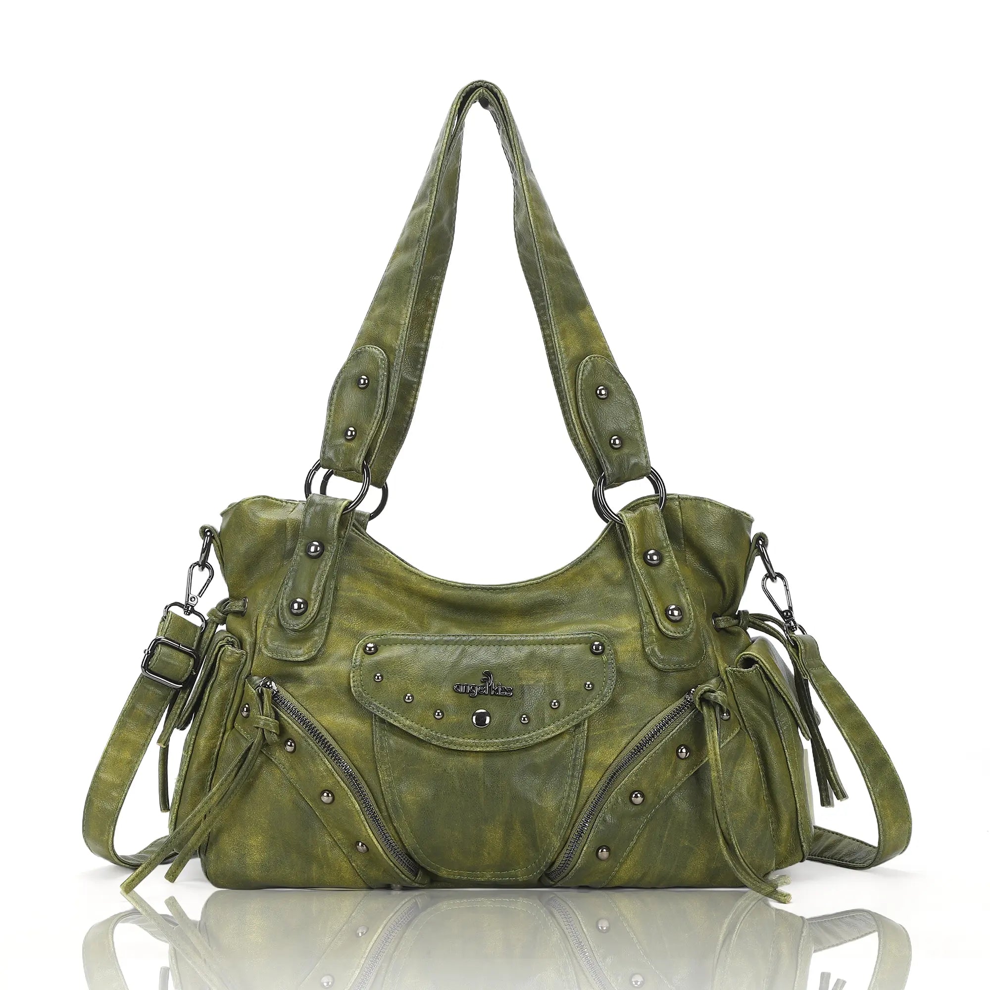 Faded Violet Vegan Leather Tote / Crossbody Bag