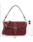 Suede Burgundy handbag/crossbody bag