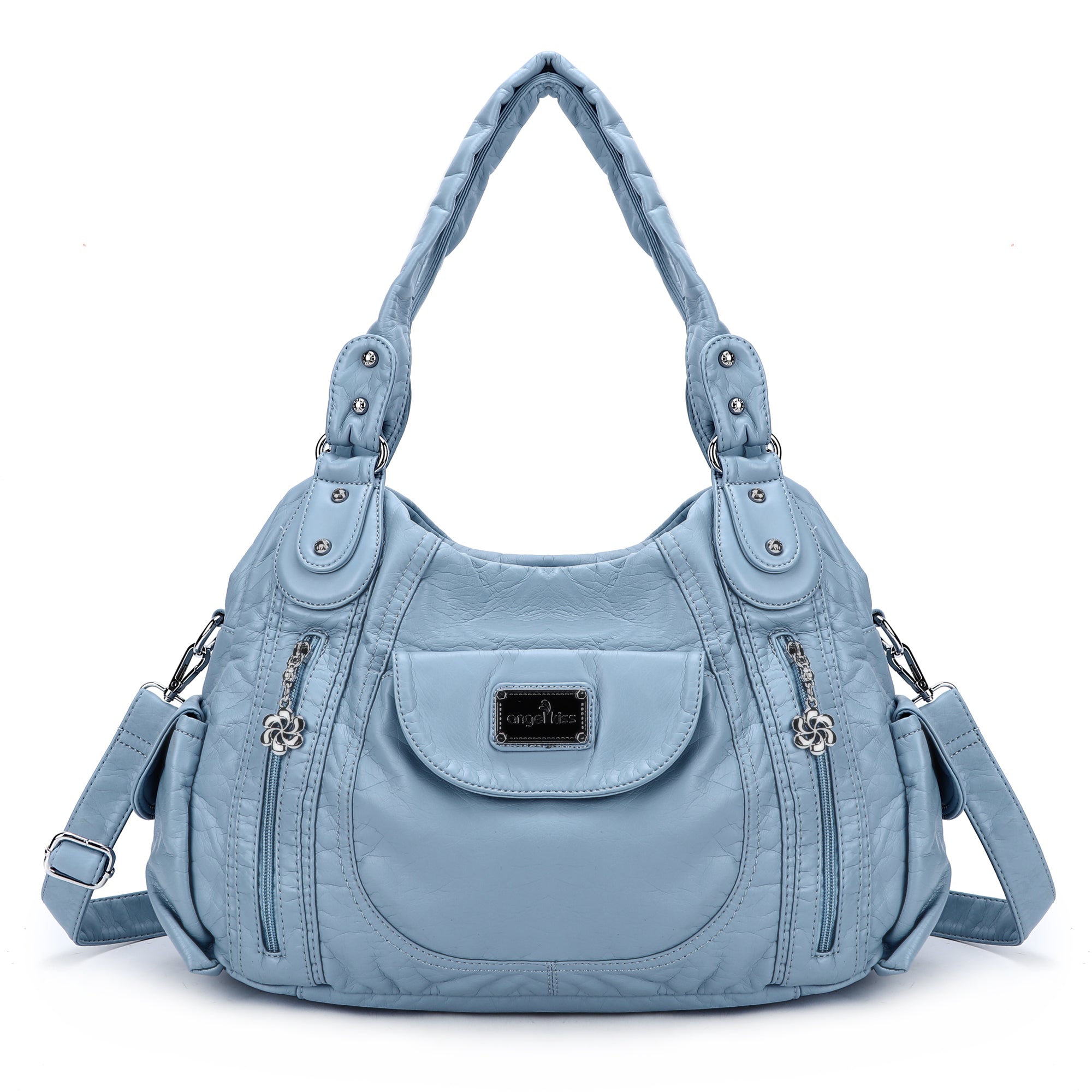 Women  handbag with High Quality Washed PU and Multi-pack