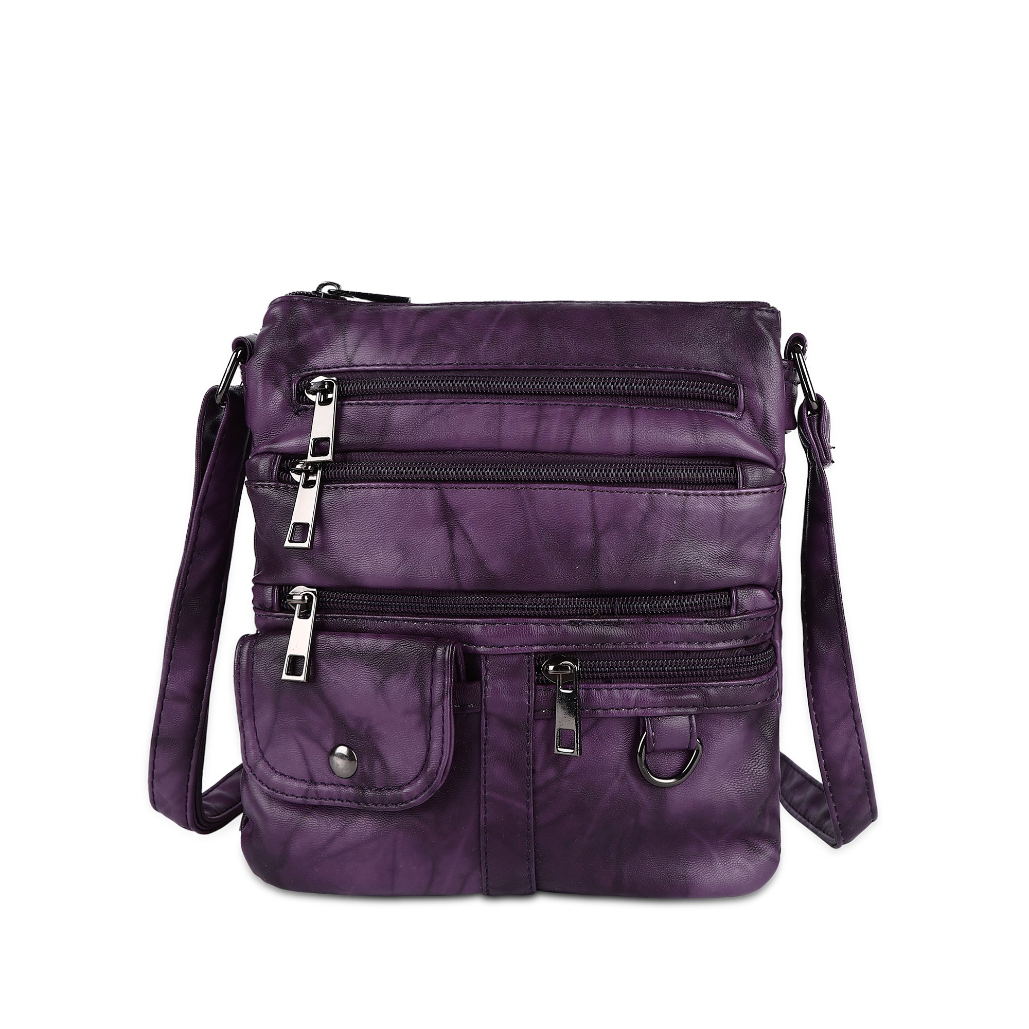 Women&#39;s tie-dye vintage pu leather crossbody bag