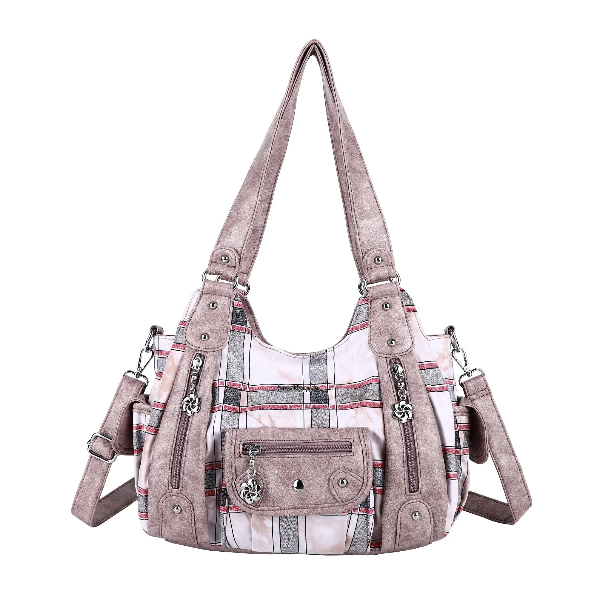 Tie-dye absorbent PU leather shoulder bag for women