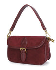 Suede Burgundy handbag/crossbody bag