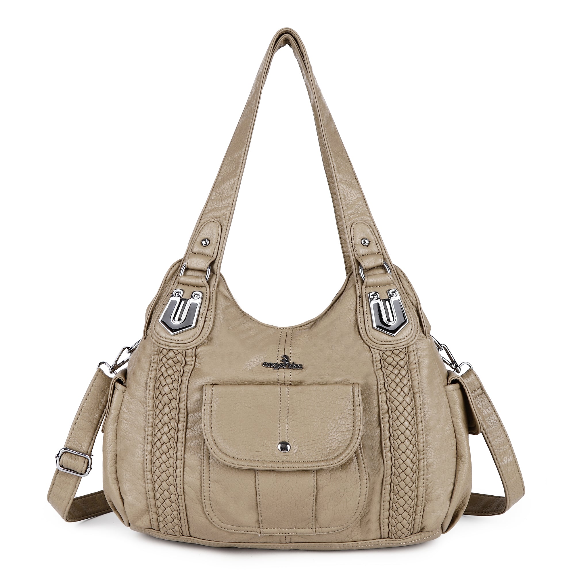 【Nyazts商品】tsuki angel kiss バッグ　チャーム付き Amazon.com: angel kiss Handbags for Women Soft PU Leather