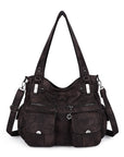 Washed Leather Hobobags Women Shoulder Bags