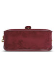 Suede Burgundy handbag/crossbody bag