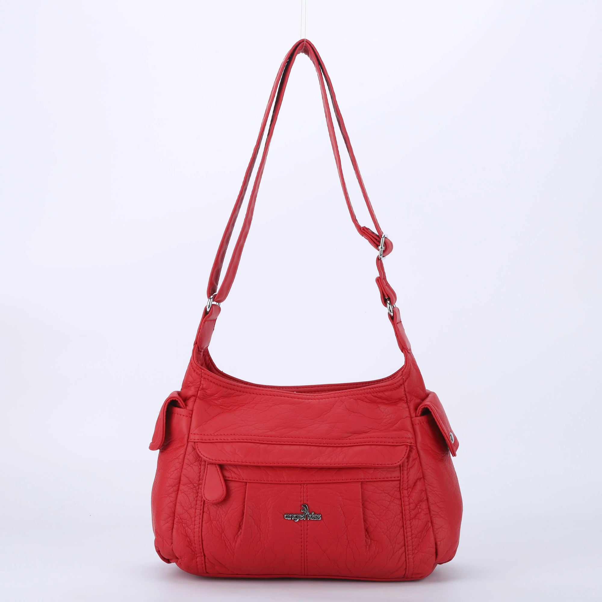 Classic Multi-Pocket Vegan Leather Shoulder Bag – Stylish &amp; Functional
