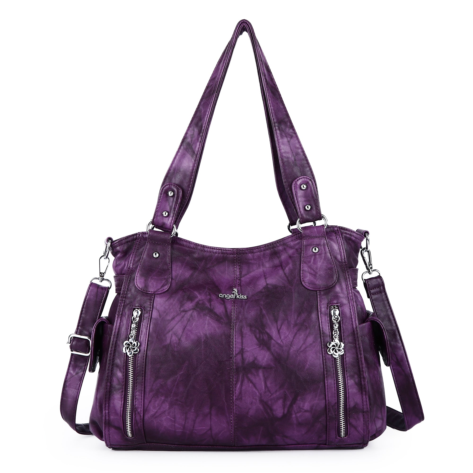 Large Tie-Dye Shoulder Bag with Multi-Pocket Storage – Angelkiss Bag