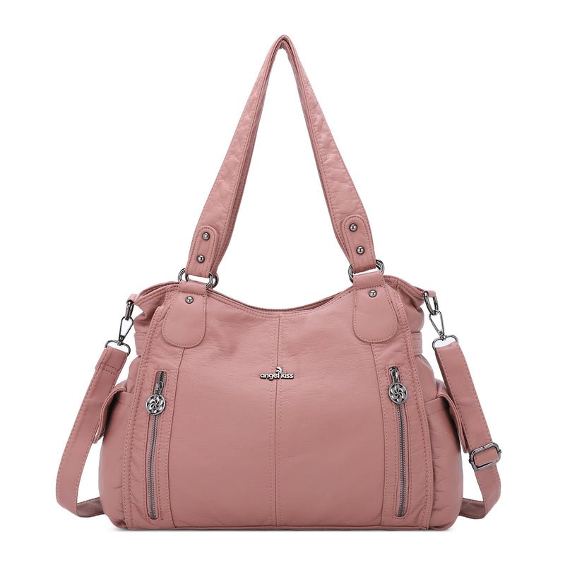 Angel Kiss Ladies roomy  washed handbag